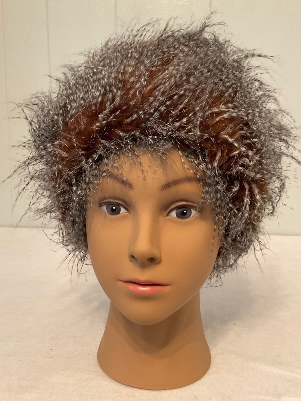 J. Allee Y2K Brown Fuzzy Eyelash Headband